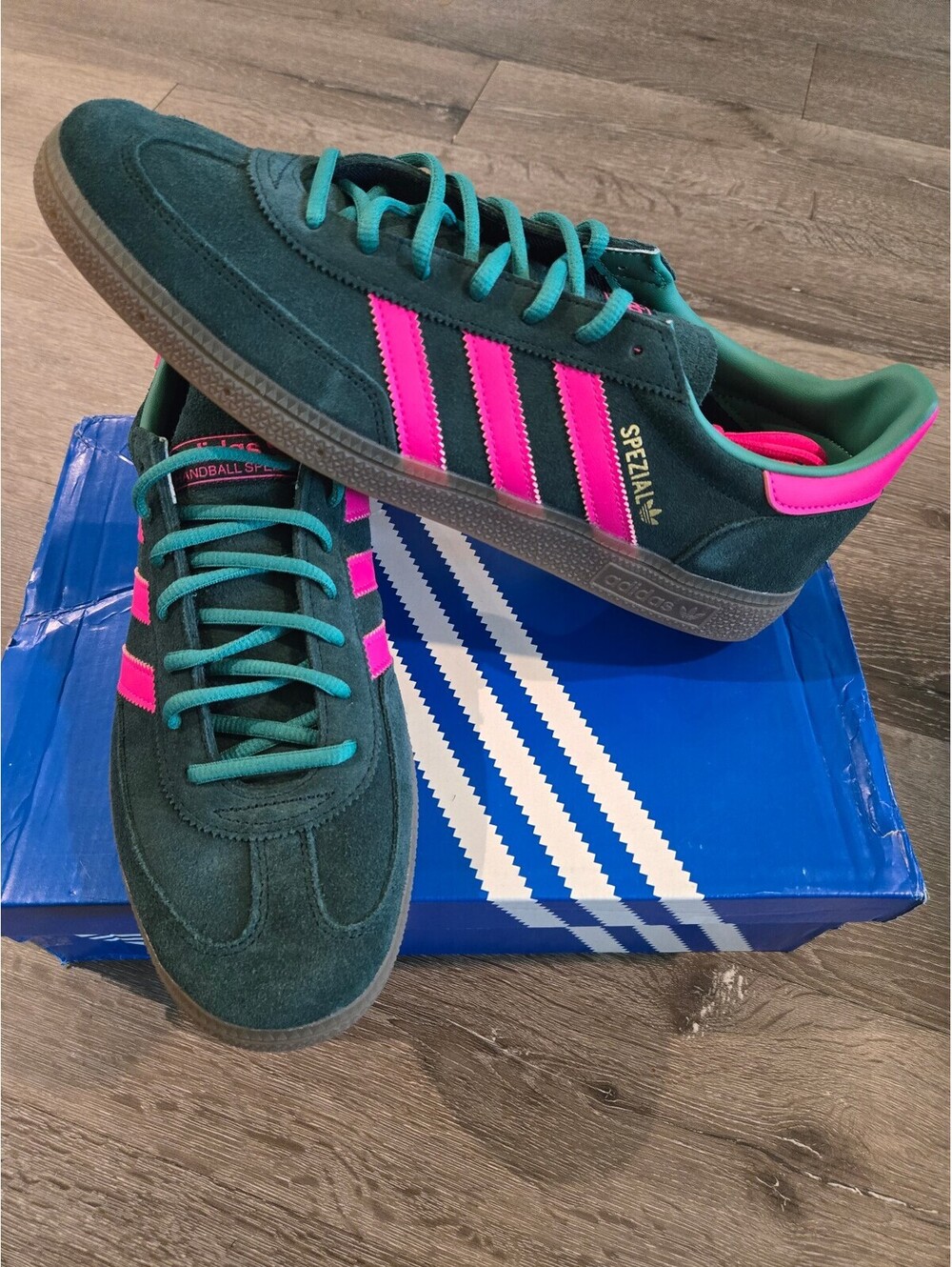 adidas Handball Spezial Aurivy Shopnk Gum HQ7269 Men's Size 11.5 NIB
